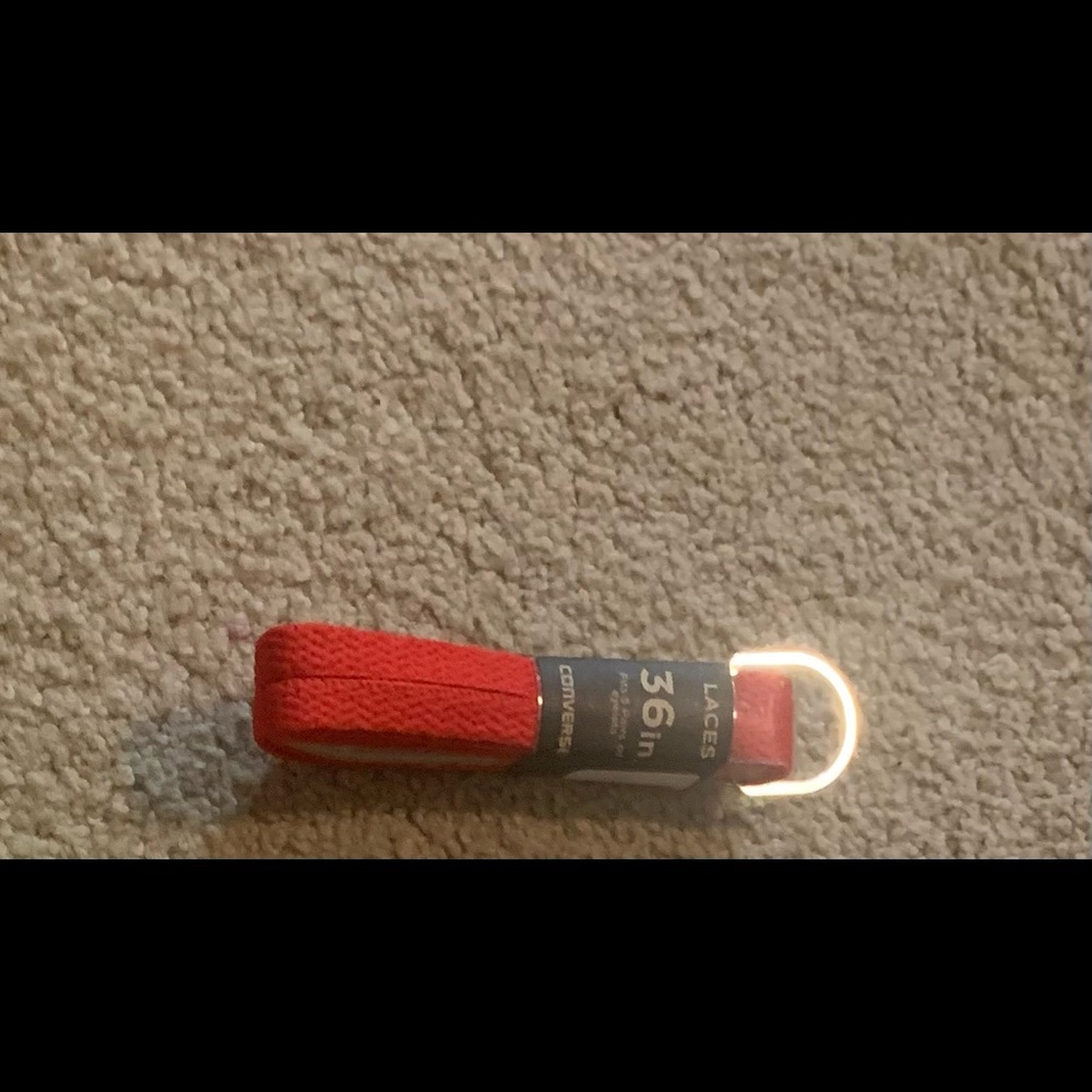 Red converse shoe strings